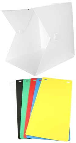 FUNNETOYU Mini Scatola Fotografica Pieghevole Illuminazione LED Dimmerabile Fondali Fotografici 6 Colori Box Fotografico Portatile 30 CM Alimentazione USB per Foto e Video Professionali