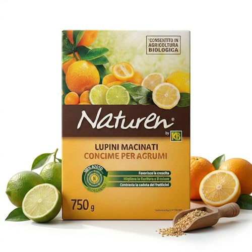 BERARDI GARDEN | Naturen Lupini Macinati, Concime Organico per Agrumi, Azoto Organico a Lenta Cessione, Consentito in Agricoltura Biologica, 750g