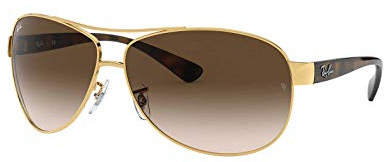 Ray-Ban RB3386 Sonnenbrille, RB3386 001/13 63 Gold Tortoise/Brown Gradient