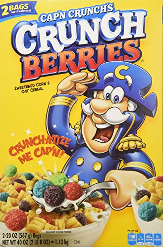 Captain Crunch Crunch Berries Cereal 40 Ounce Value Box Two 20 Ounce Bags by The Quaker Oats Company [Foods]