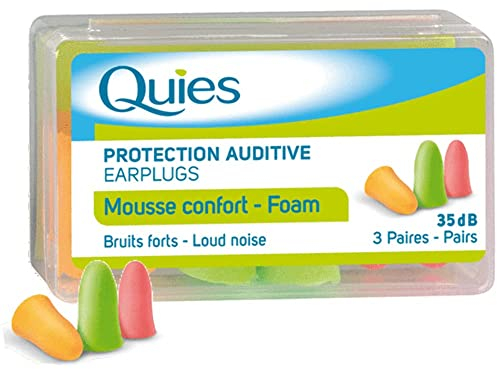 QUIES - protection auditive mousse disco - boite de 3 paires