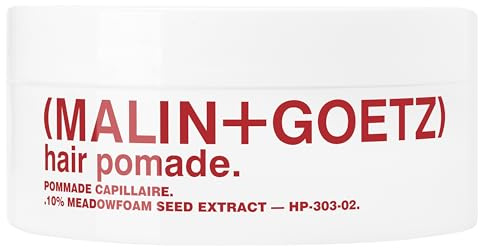 MALIN+GOETZ Hair Pomade | Firm Hold Styling for Volume, Shape & Texture | Beeswax, Meadowfoam, Cannabis & Soybean Oils | Tames Flyaways + Smooths Ends | Vegetarian + Cruelty-Free (2 oz)