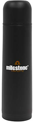 Milestone Stainless Steel Flask, Black, 1 Litres