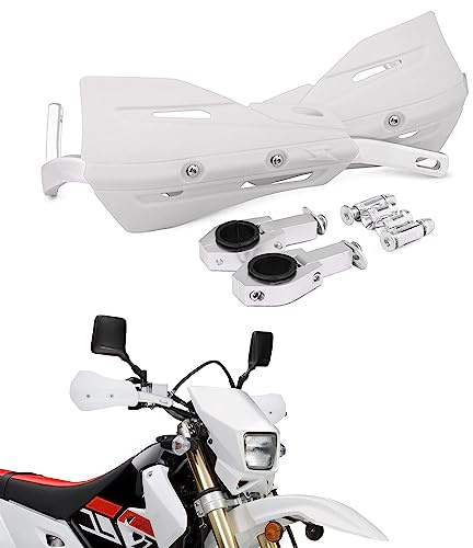 An Xin Protectores de Mano universales de Aluminio para Motocicleta Dirt Bike MX Supermoto Racing ATV Quad KAYO (Blanco)