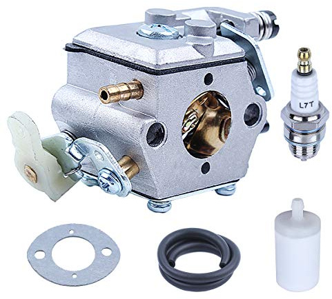 Adefol Carburetor with Gasket, Fuel Filter, Fuel Hose,Spark Plug, Kit for Husqvarna 50 51 55 Rancher Chainsaw Replacement Parts for Walbro WT-170-1 and WT-170, 503281504