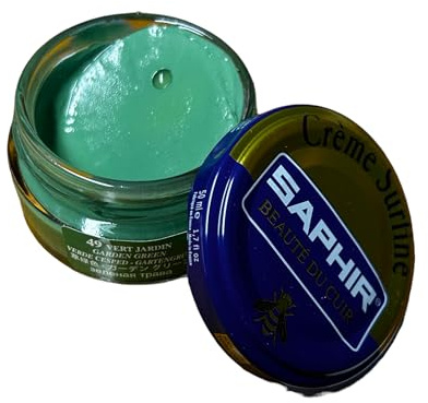 SAPHIR | Crème Surfine 50 ml | Pommadier Crema para Nutrir y Suavizar los Cueros Lisos (Verde Jardín 49)