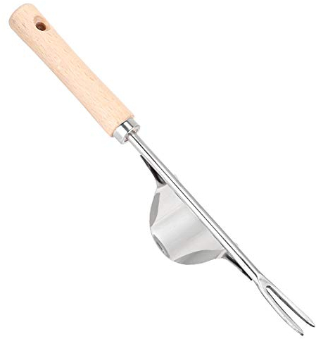 Unkrautstecher Garten Manueller Weeder Wurzelj?TER Edelstahl Unkrautj?TER Gartenarbeit Gabel mit Naturholzgriff f¨¹r Graben, J?Ten, L?Sen, 32cm Lang 1 St¨¹ck