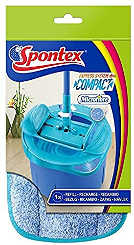 Spontex Express System Recharge en Microfibre pour Balai à Franges Taille Unique Bleu