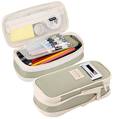 HIQE-FL Federmäppchen mit grossem Fassungsvermögen,Pencil Case,Federtasche Erwachsene,Mäppchen Teenager,Federtaschen Groß für Schule und Büro