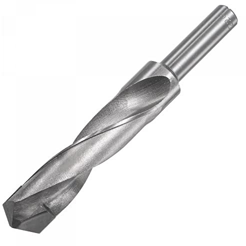 sourcing map Reduzierter Schaft Spiralbohrer Hartmetall Bohrer 1/2 Zoll Gerade 22mm