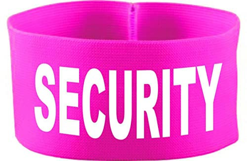 Kleiner Fratz gummielastische Armbinde 5 cm Bedruckt mit Security (Farbe neonpink) (Gr. Senior - 28 cm)