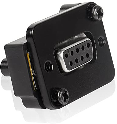 QIANRENON DB9 Panel Mount gerade durch Stecker 9-polig RS232 Serial Female to Female Panel Mount Socket Converter Coupler, für Kommunikation, Netzwerk, Video