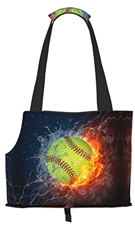 Haustier-Tragetasche mit Softball-Aufdruck, für kleine bis mittelgroße Katzen und kleine Hunde