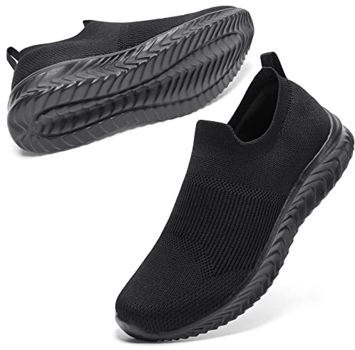 STQ Womens Slip on Trainers Comfortable Lightweight Memory Foam Walking Shoes