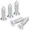 QUARKZMAN ST4x15mm Bianco Viti Auto Autofilettanti Viti 100pz Metallo Piatta Testa Croce Viti per Legno per Falegnameria Testa Piatta Phillips Universale