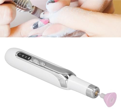 Máquina Pulidora de Uñas Eléctrica,Máquina Pulidora de Uñas de 15000 Rpm con 12 Cabezales de Pulido,Máquina Perforadora de Lima de Uñas de bajo Ruido,para Uso en Salón en el Hogar