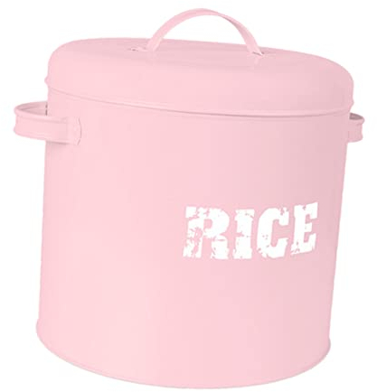 SEWOART 1pieza Contenedor De Almacenamiento De Comida Para Mascotas De Cubo Sellado y Prueba De Humedad Gran Capacidad Para Piensos De Perros y Gatos Incluye Medidor Color Rosa