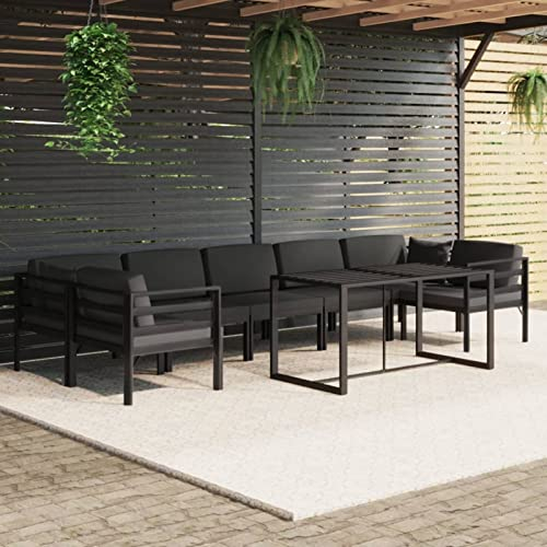 Festnight Gartenlounge Aluminium XXL Loungemöbel Terrasse Alu Ecklounge Garten Lounge Gartenmöbel Set Groß Outdoor Lounge Möbel Gartensofa Ecksofa Sitzgarnitur Gartengarnitur