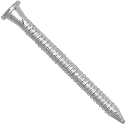 Galvanised Annular Ring Shank Nails Length: 70mm (Pack of: 100) Bright Zinc Coating for Secure Wood DIYUK