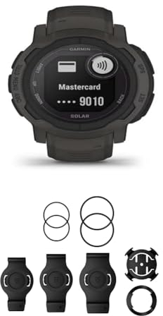 Garmin Instinct 2 Solar – GPS-Smartwatch mit unendlicher Akkulaufzeit im Smartwatch-Modus & QuickFit Bicycle Mount