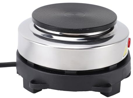 Quemador Eléctrico de Encimera Individual, Placa Caliente Eléctrica de 500 W, Control de Temperatura de 6 Niveles, Estufa de Cocina Compacta, Quemador Eléctrico de Tetera