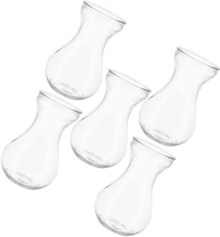 IMIKEYA 5 Piezas Jarrón De Transparente para Hidroponía para Plantas como Jacintos Jarrón De Vidrio para Decoración De Hogar y Oficina