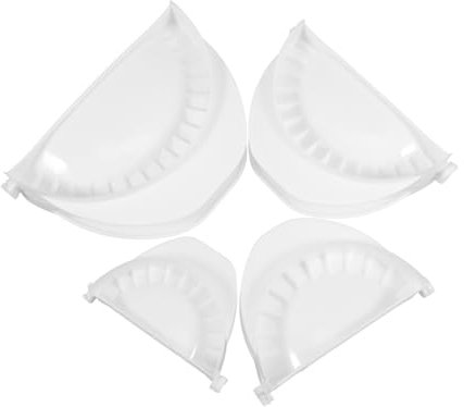 NAMOARLY 4pcs Dumpling Maker Set Dough Skin Press Mould Pastry Wrapper Tool Manual Dough Roller Kitchen Accessories for Chinese Dumplings and Wontons