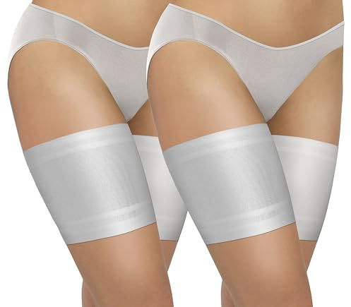 sesto senso 2 Paires Bandes de Cuisses Sport Protège-Cuisse Élastiques Antidérapantes en Silicone – Lisses Confortables et Invisibles sous les Vêtements