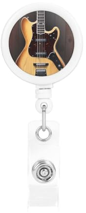 Einziehbare Ausweishalter für Gitarren Musikinstrumente mit Gürtelclip, leichter Ausweisclip, lustiger Ausweishalter für