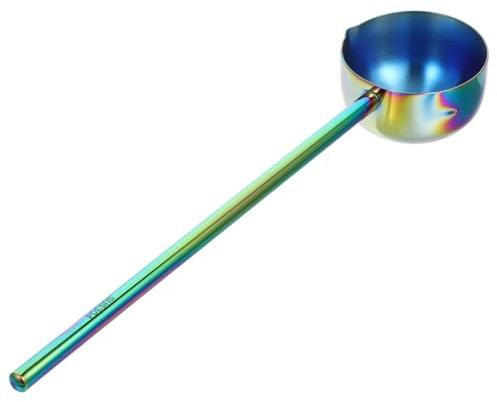 Alipis Mestolo in Acciaio 304 Per Riscaldare Olio Con Manico Lungo Ergonomico, Cucchiaio Multiuso Per Zuppa Profonda, Resistente e Facile Da Pulire, Per Cucine Domestiche e Professionali