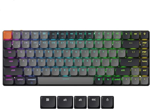 Keychron K3 QMK Ultra-Slim Mechanical Keyboard Version 3, US ANSI 75% Layout Wireless Custom Keyboard with RGB Backlit, Hot-Swappable for Mac Windows (Brown Switch)