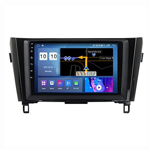 Generico Stereo Android Auto Wireless CarPlay per X-Trail Qashqai J11 2013-2017, Radio Touchscreen da 9, Navigazione GPS, Bluetooth, Wi-Fi 5G, impianto Audio HiFi