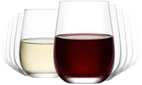 NORDIC SCHILLER 12 Stk Weingläser Gläser Set, 590ml Pint Longdrinkgläser 6er Set, 475ml Trinkgläser 6 Stk,%100 BLEI FREI für Mojito, Caipirinhagläser, Große Wassergläser, Coktailgläser, Dessert Gläser