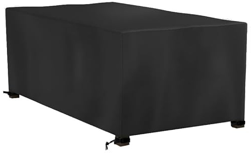 Wasserdichte Gartenmöbel Abdeckung 360x160x110cm/LxBxH Abdeckplane Abdeckhaube Gartentisch Rechteckig,Tisch Abdeckung Outdoor Winterfest Wasserdicht Schutzhülle Gartenmöbel Tisch Mehrere Größen