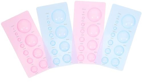 SUPVOX Juego de 4 Herramientas para Quilling de Papel, Moldes Esféricos Abs para Manualidades 3d, Molde Media Bola en Colores Azul y Rosa, para Creación de Flores y Macetas Decorativas