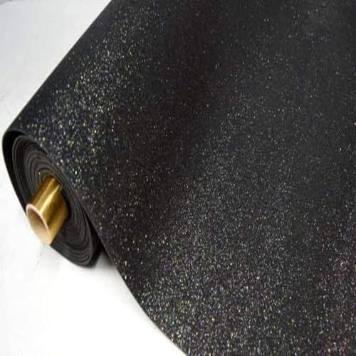 StoffBook SCHWARZ MOOSGUMMI GLITZER 2MM BASTELMATERIAL STOFF STOFFE, D002
