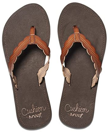 Reef Women's Cushion Celine Flip-Flop, Rust, 3.5 UK