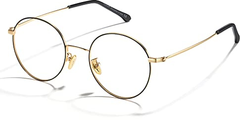 Cyxus Blaulichtfilter Brille Brillenfassung Rund Vintage Retro Stil für PC TV Tablet Unisex | UV-Schutz,Ohne Stärke,Ideal für Computerbildschirme oder den täglichen Einsatz im Freien