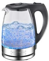 BOLLITORE BROCCA ELETTRICO DI ACQUA DA 1,2 CON VETRO BOROSILICATO SPEGNIMENTO AUTOMATICO