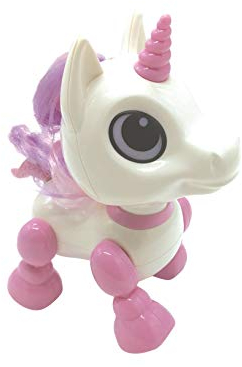 Lexibook Power Unicorn Mini - Mein kleines Roboter-Einhorn - Roboter-Einhorn mit Geräuschen, Musik, Lichteffekten, Sprachwiederholung und Klangreaktion, Kinderspielzeug (Mädchen) - ROB02UNI