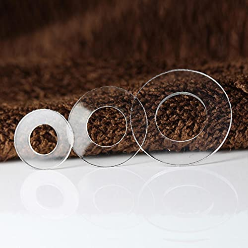 PVC-Unterlegscheibe M1,2 M1,4 M2 M2,5 M3 M4 M5 M6 M8 M10 M12 M20 Hartplastik Verpackung Transparante Isolierplatte gepolstert für Schroeve-M6x10x0.5mm (100 Stück), hart