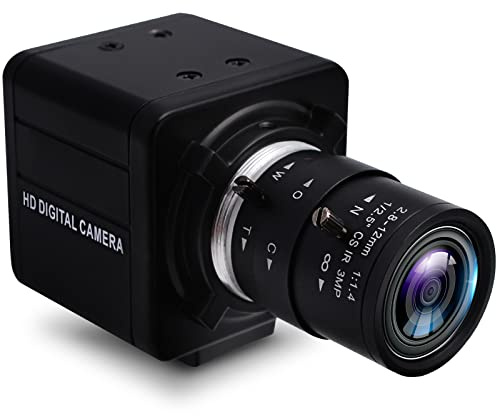 SVPRO 2,8-12 mm manuell zoomlins 1080P full HD webbkamera vidvinkel bärbar PC dator USB-kamera för streaming med CMOS OV2710 sensor för Windows,Android,Linux, MAC OS,1/4 tum skruvmontering