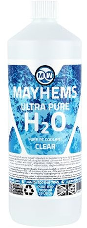 Mayhems - Ultra Pure H2O refrigerante para PC - fluido de refrigeración líquida para ordenadores - destilado, de alta pureza, baja conductividad eléctrica, 1 litro