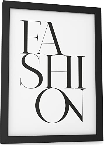 Papierschmiede® Typografie Poster, DIN A5 (15x21 cm), Wanddeko Wohnzimmer, Schlafzimmer, Küche, schwarz-weiß Bild mit Spruch OHNE Rahmen, Caps Fashion