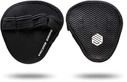 Griffhilfen Kraftsport, Griffpolster Griffpads für,Krafttraining, Fitness, Bodybuilding, Klimmzüge, 1 Paar Neopren Grip Pads Handgriffe, Trainings Pads, Cross-Training, Trainingshandschuhen (Schwarz)
