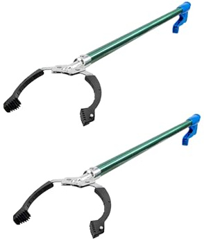 Unger Professioneller Nifty Nabber Greifzange und Abfallsammler, Eloxiertes Aluminium, Grün, 36, 2