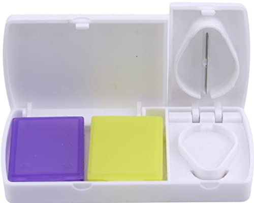 50x Tablettenteiler Praktischer 2 in 1 Tablettenschneider Tablettenspalter Medizin Pillen Organizer Weiß (50x stück)
