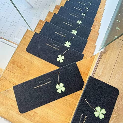 15er Set Stufenmatten 20 cm X 55 cm Treppenteppich Kleine Stufen Selbstklebend Antirutsch Sicherheit Stufenteppich für Kinder, Älteste und Haustiere
