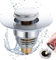 Waschbeckenstöpsel, Universeller Pop Up Abflusssieb, Durchmesser 32mm, Abflussstopfen, Messing Bounce Core Push-Type Drain Plug, Sink Stopper Ersatz für Bad und Küche