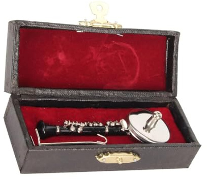 Modèle De Clarinette Miniature Avec Support Et Étui, Instruments De Musique, Affichage De Modèle De Clarinette Pour Décoration De Bureau, 3,15 Pouces Maison Ornements Instrument